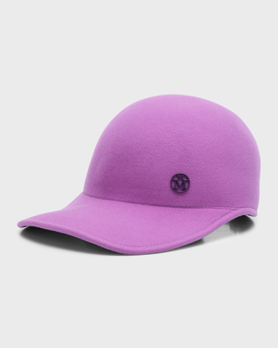 Shop Maison Michel Tiger Amethyst Purple Felt Baseball Cap
