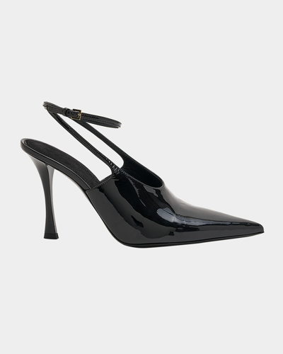 Shop Givenchy Show Slingback Patent Leather Pumps In Black