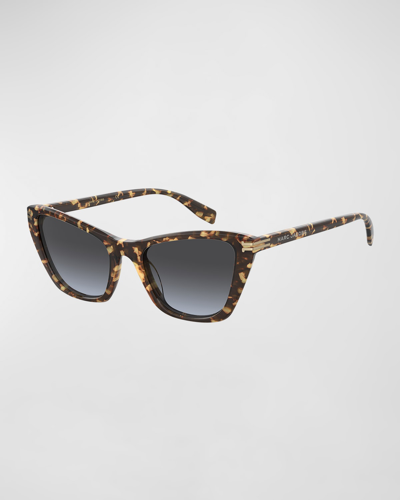 Shop Marc Jacobs Sleek Acetate Cat-eye Sunglasses In Hvn
