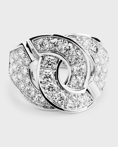Shop Dinh Van Menottes 18k White Gold And Diamond R12 Ring