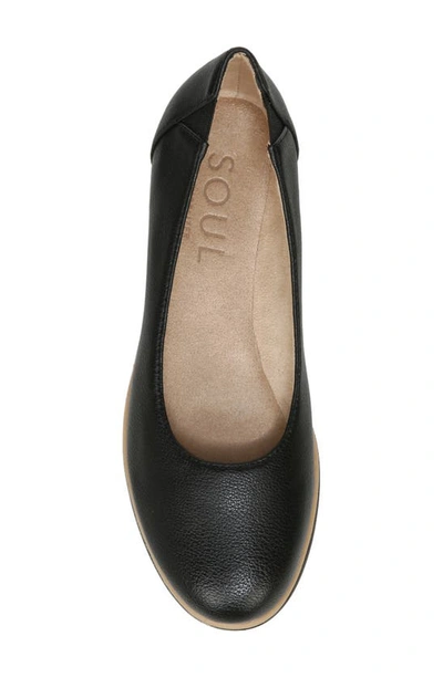 Soul Naturalizer Idea Womens Padded Insole Slip On Ballet Flats In Black