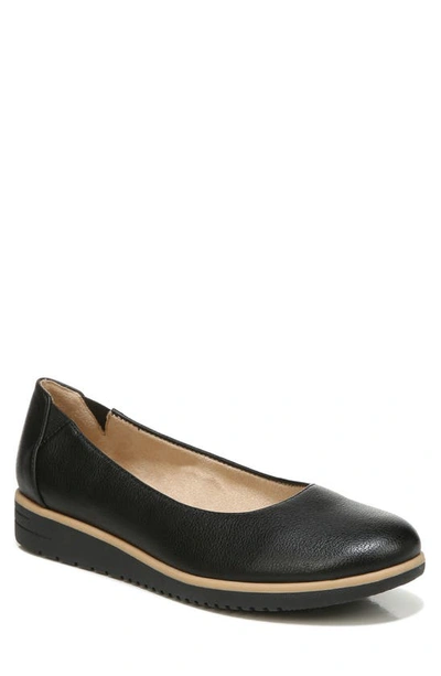 Soul Naturalizer Idea Womens Padded Insole Slip On Ballet Flats In Black