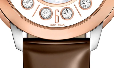 Fendi Women's Ishine 38mm Two Tone 18k Rose Goldplated & Stainless Steel, Topaz, Black Spinel, Mother Of P In Two Tone