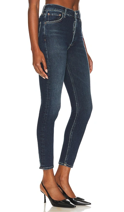 Shop Agolde Nico High Rise Slim In Blue