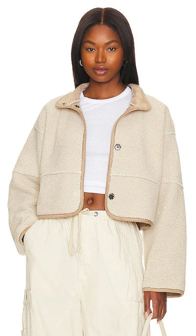 Velvet By Graham & Spencer Kelly Reversible Sherpa Jacket In Tan