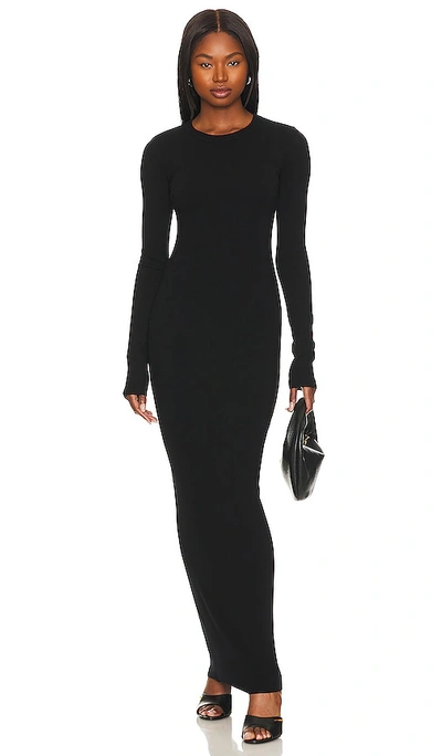 Shop Cotton Citizen Verona Crewneck Maxi Dress In Black