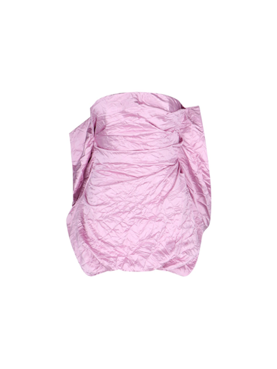 Shop Attico Ruffled Mini Dress In Pink