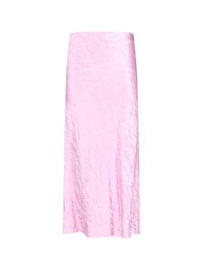 Shop Attico Ruffled Skirt In Pink