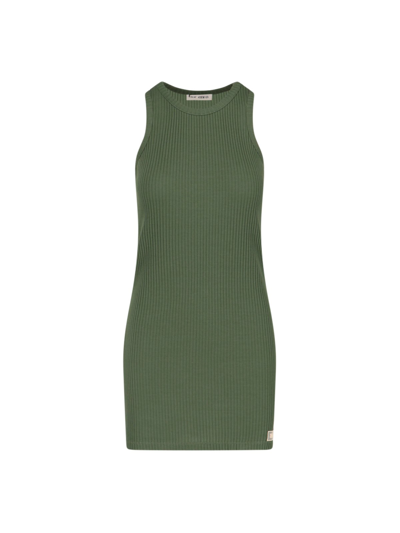 Shop Attico Long Tank Top In Green