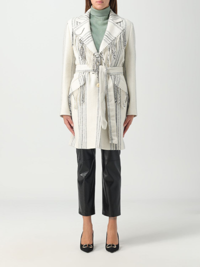 Shop Twinset Coat  Woman Color White