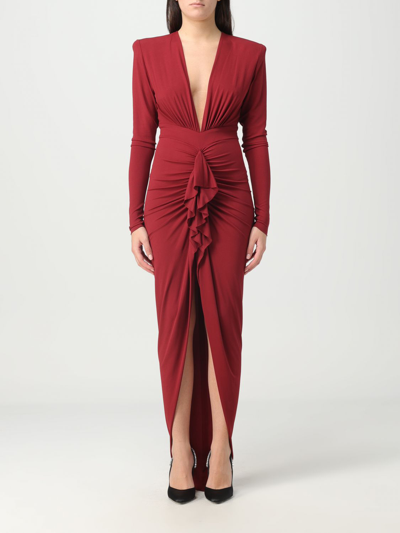 Shop Alexandre Vauthier Dress  Woman Color Red