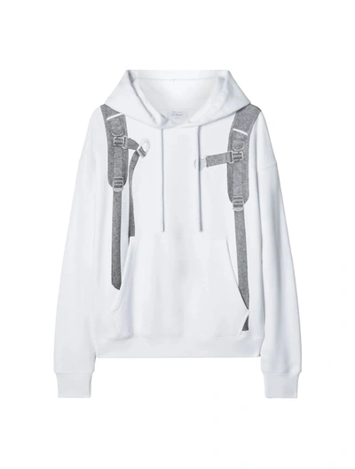 Shop Off-white Backpack Skate Hoodie In White