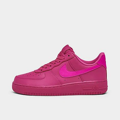 Shop Nike Women's Air Force 1 Low Casual Shoes In Fireberry/fierce Pink/fireberry