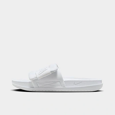 Shop Nike Women's Offcourt Adjust Slide Sandals In White/phantom