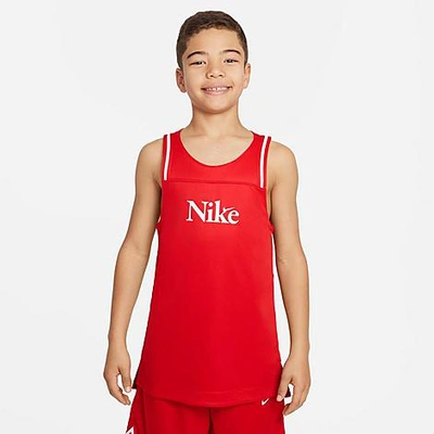 Shop Nike Kids' Culture Of Basketball Reversible Basketball Jersey In University Red/university Red/white