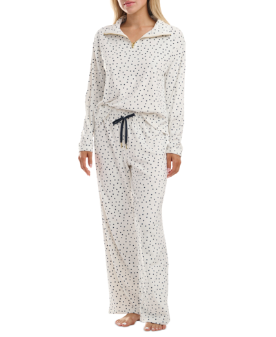 Shop Tommy Hilfiger Women's 2-pc. Printed Velour Pajamas Set In Starryditz