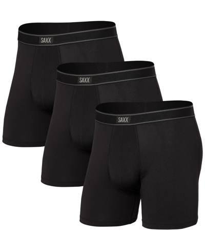 Shop Saxx Men's Daytripper 3-pk. Slim-fit Boxer Briefs In Black