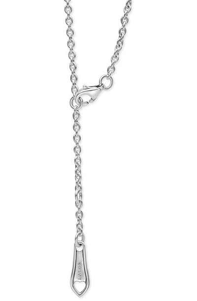 Shop Lagos Rittenhouse Diamond Pendant Necklace In Silver