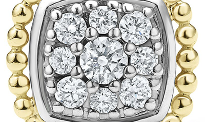 Lagos 18k Yellow Gold & Sterling Silver Rittenhouse Diamond Cluster Stud Earrings In Silver