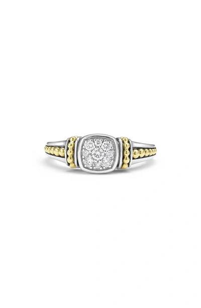 Shop Lagos Rittenhouse Pavé Diamond Ring In Silver