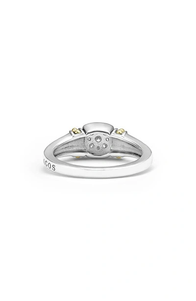 Shop Lagos Rittenhouse Pavé Diamond Ring In Silver