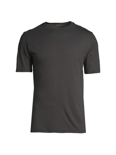 Shop Saks Fifth Avenue Men's Collection Cotton-blend Crewneck T-shirt In Moonless