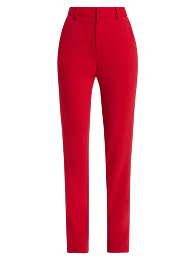Shop Cinq À Sept Women's Kerry Crepe Straight-leg Pants In Warm Cranberry