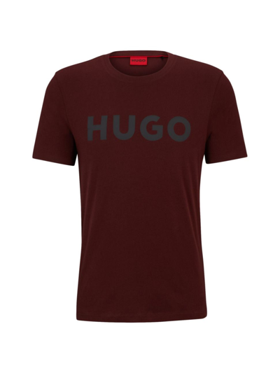 Shop Hugo Men's Dulivio T-shirt In Dark Red