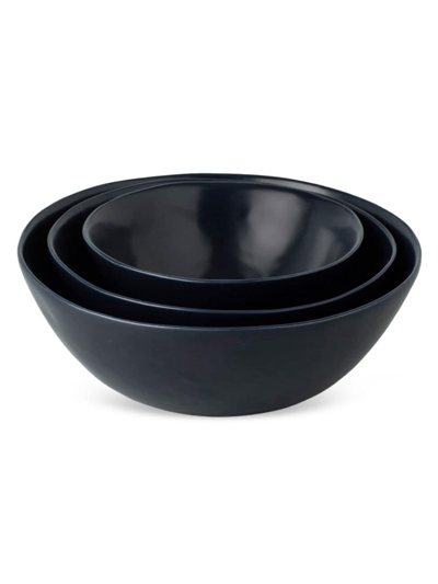 Shop Fable The Nested Serving Bowls In Midnight Blue