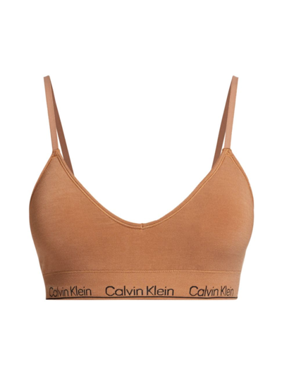 Shop Calvin Klein Women's Modern Cotton Naturals Collection Seamless Bralette In Sandalwood