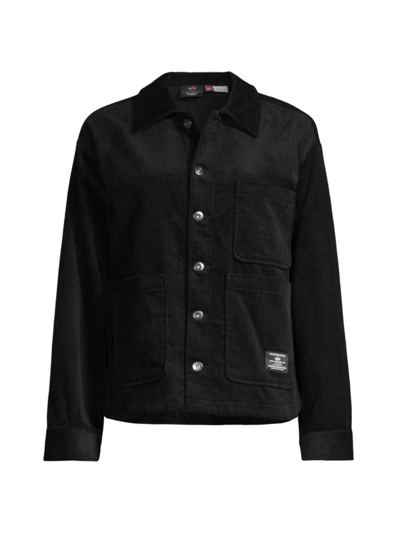 Shop Alpha Industries Women's Corduroy Chore Coat In Black