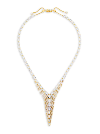 Shop Adriana Orsini Women's Naomi 18k Gold-plated & Cubic Zirconia Deco Y-necklace