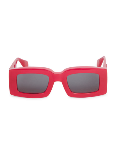 Shop Jacquemus Men's Tupi 50mm Rectangular Sunglasses In Pink