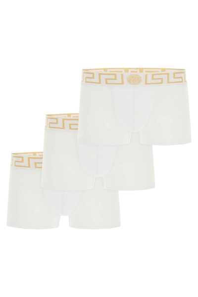 Shop Versace Tri-pack Trunks Men In White