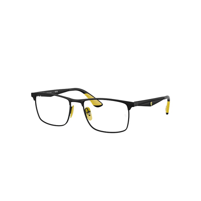 Ray Ban Eyeglasses Unisex Rb6516m Optics Scuderia Ferrari Collection - Black Frame Demo Lens Lenses Polarize In Schwarz