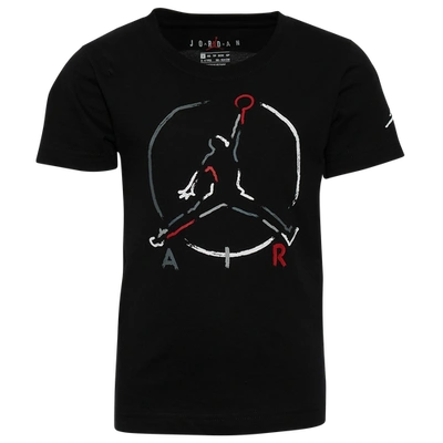 Shop Jordan Boys  Paint Graphic T-shirt In Black/white