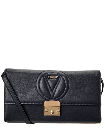 Shop Valentino By Mario Valentino Cocotte Signature Leather Shoulder Bag In Blue