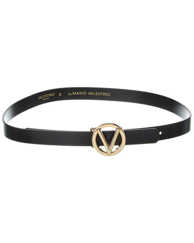 Shop Valentino By Mario Valentino Baby Leather Belt In Black