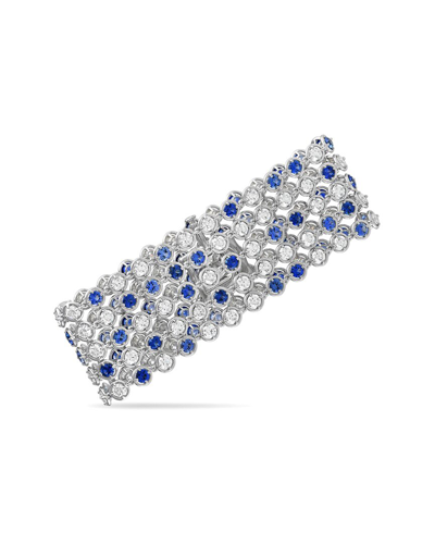 Shop Van Cleef & Arpels Brume De Saphire 18k 19.74 Ct. Tw. Diamond & Sapphire Bracelet (authentic Pre-own