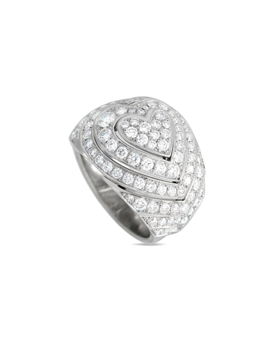 Shop Cartier 18k 2.00 Ct. Tw. Diamond Heart Cocktail Ring (authentic )