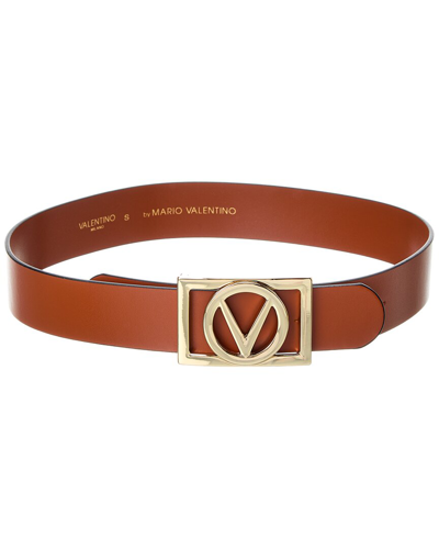 Shop Valentino By Mario Valentino Dolly Leather Belt In Brown