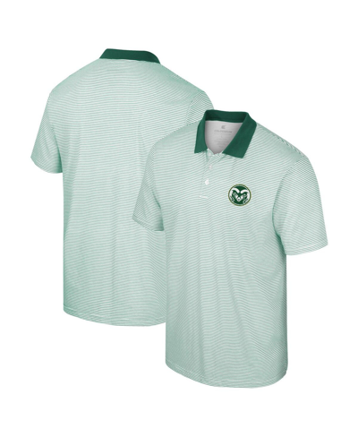 Shop Colosseum Men's  White Colorado State Rams Print Stripe Polo Shirt