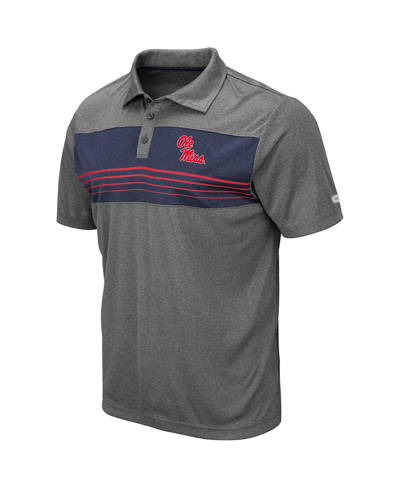 Shop Colosseum Men's  Heathered Charcoal Ole Miss Rebels Smithers Polo Shirt