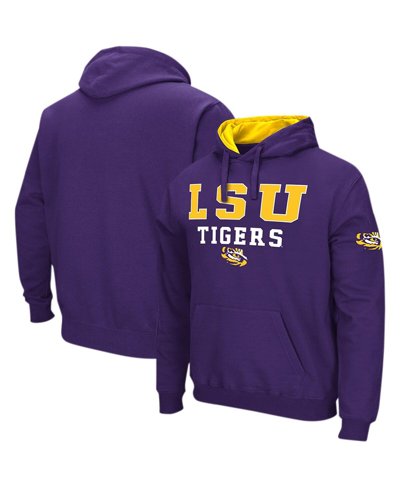 Colosseum Purple Lsu Tigers Sunrise Pullover Hoodie In Purple