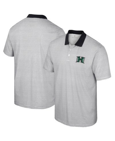 Shop Colosseum Men's  White Hawaii Athletics Print Stripe Polo Shirt