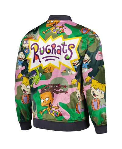 Freeze Max Men's  Camo Rugrats Graphic Satin Full-snap Jacket In Camo