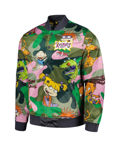 Freeze Max Men's  Camo Rugrats Graphic Satin Full-snap Jacket In Camo
