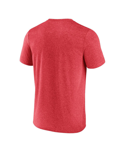 Fanatics Men's  Heathered Red Chicago Blackhawks Prodigy Performance T-shirt In Heathered Red