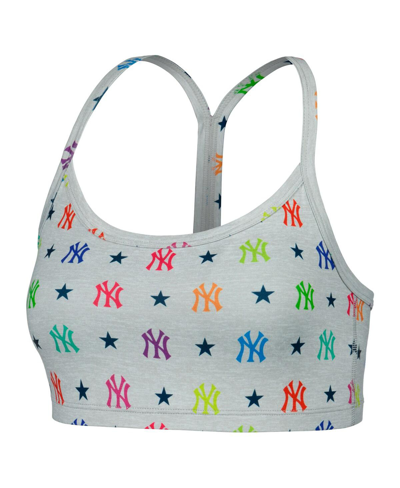Shop Terez Women's  Gray New York Yankees Tlc Rainbow Bra