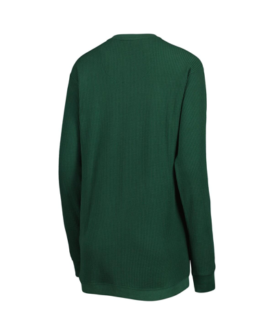 Pressbox Green Michigan State Spartans Surf Plus Size Southlawn Waffle-knit Thermal Tri-blend Long S In Green